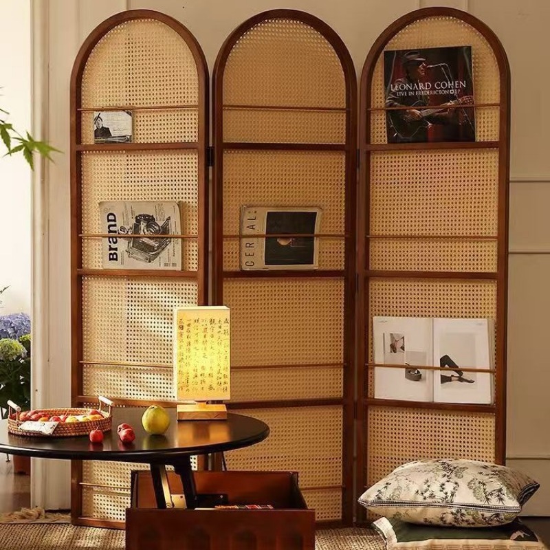 Mobile rattan folding screen l - Room Divider Bamboo 评论和价格