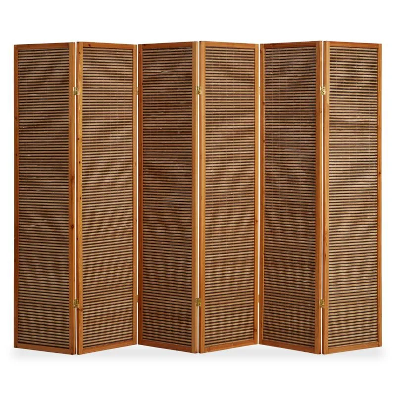 Natural Bamboo Folding Screen  - Room Divider Bamboo 评论和价格