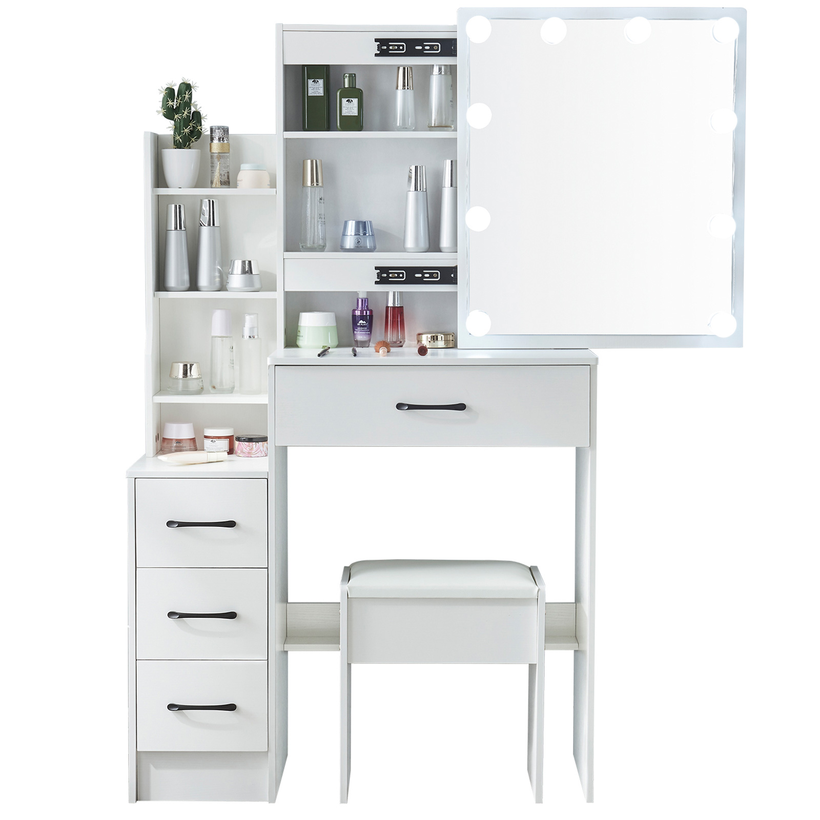 LED Makeup Vanity Desk Set wit - Office Furniture Okc 评论和价格