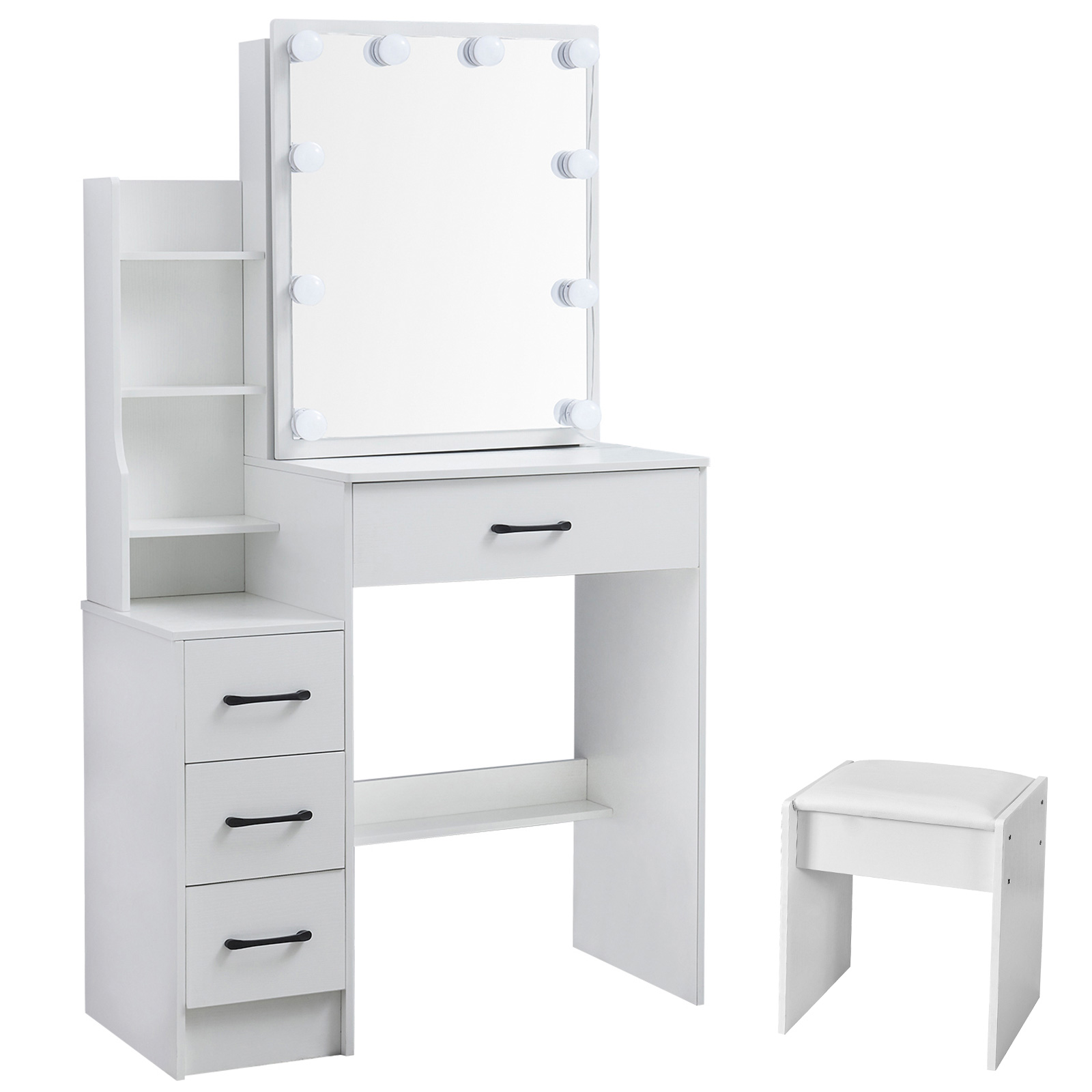 LED Makeup Vanity Desk Set wit - Office Furniture Okc 评论和价格